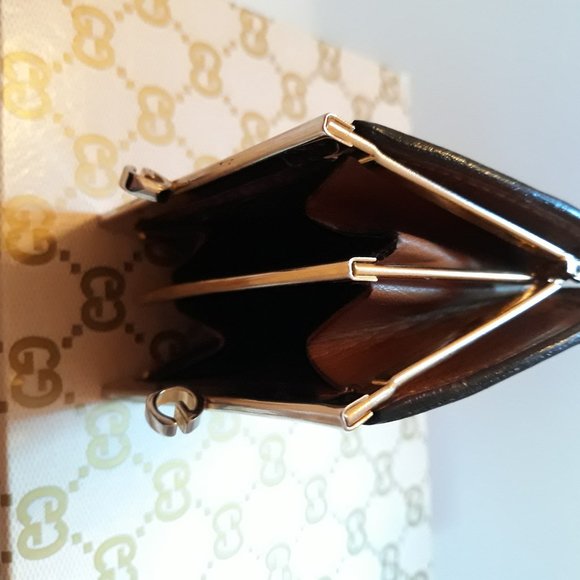 GUCCI 1980's Black Coin Wallet Small - Picture 15 of 15